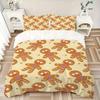 3Pcs Gingerbread Man Printed Bedding Set, Breathable And Soft,(Includes 1 Duvet Cover And 2 Pillowcases, Quilt Not Included) Yy250815192