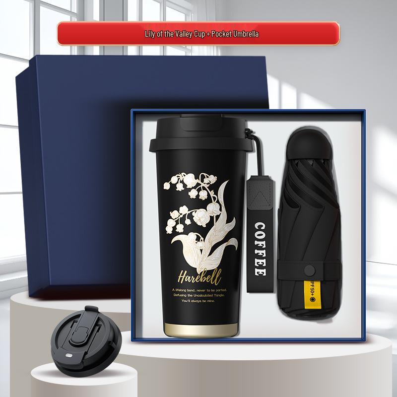 High-End Souvenir Gift Set: Custom Logo Coffee Mug & Power Bank