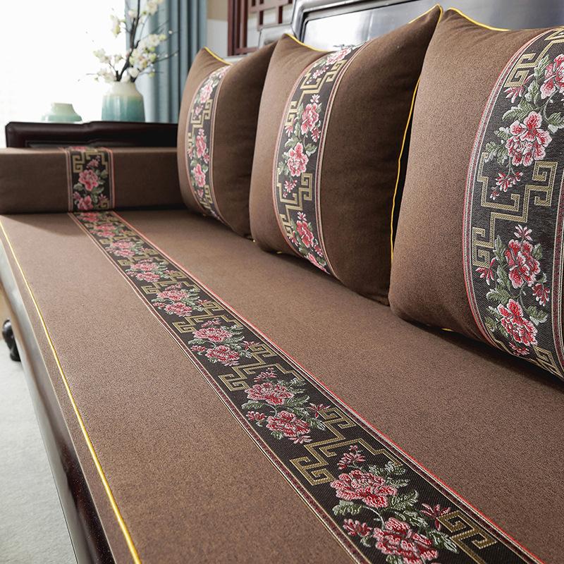 

Подушка для дивана из палисандра, новая подушка в китайском стиле, мебель из цельного дерева, нескользящая утолщенная губчатая подушка высокой плотности, подушка для сиденья 50*50cm