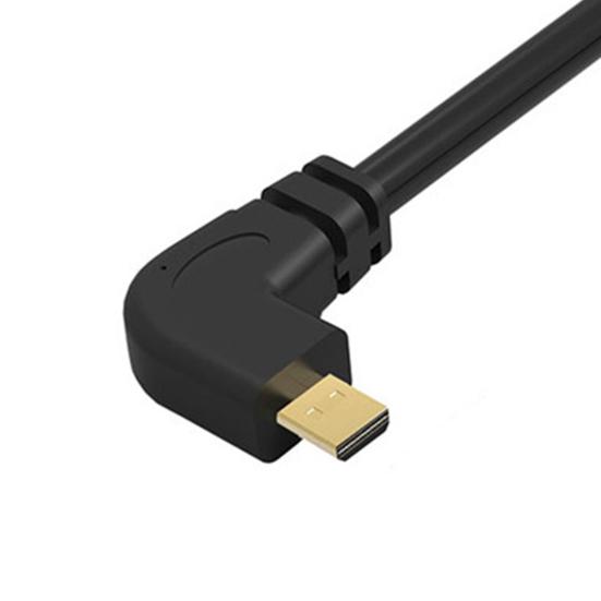 20cm 90-Degree Right-Angle Micro HDMI-compatible Male to Female Extension Cord Adapter Cable for HDTV
