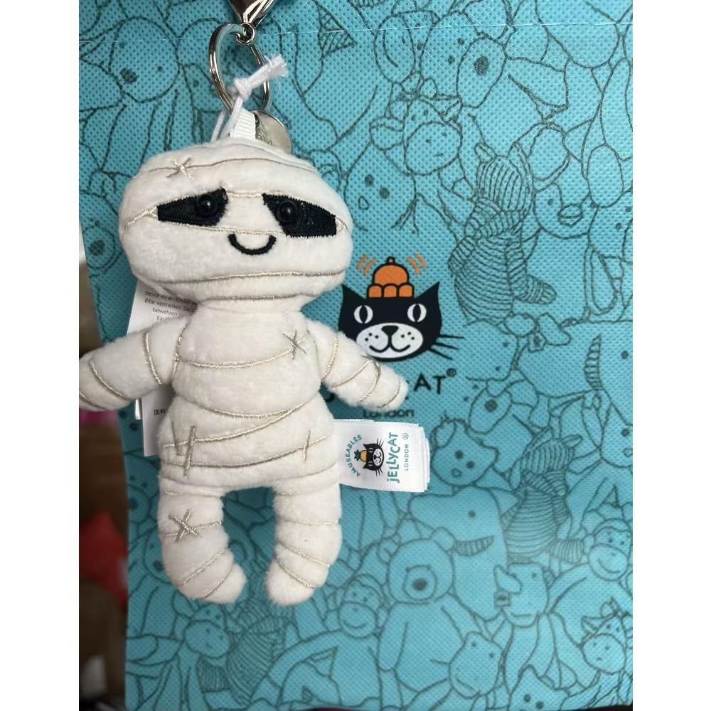 Zábavný želé plochý náhradní přívěsek croissantová koule klíčenka taška dekorativní plyšová hračka dárek