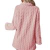 Women's Plush Double-Breasted Mid-Length Coat - Comfortable, Casual, Warm Suit Collar.