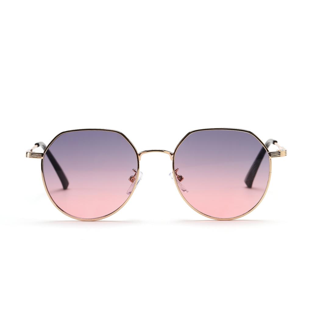 Gafas 9192, montura pequeña redonda, tendencia de rostro pequeño, cambio gradual, montura negra, gafas de sol para mujer y hombre.