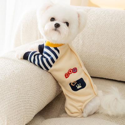 Japan and Korea Cute Wind Autumn and Winter Dog Cute Cartoon Puppy Four-legged Sweater Cat Warm and Velvet Pet Clothes