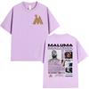 Rapper MALUMA Tour 2025 Grafik T-Shirt Unisex Retro Mode Kurzarm-T-Shirt Unisex Hip Hop Oversized Baumwoll-T-Shirts Streetwear