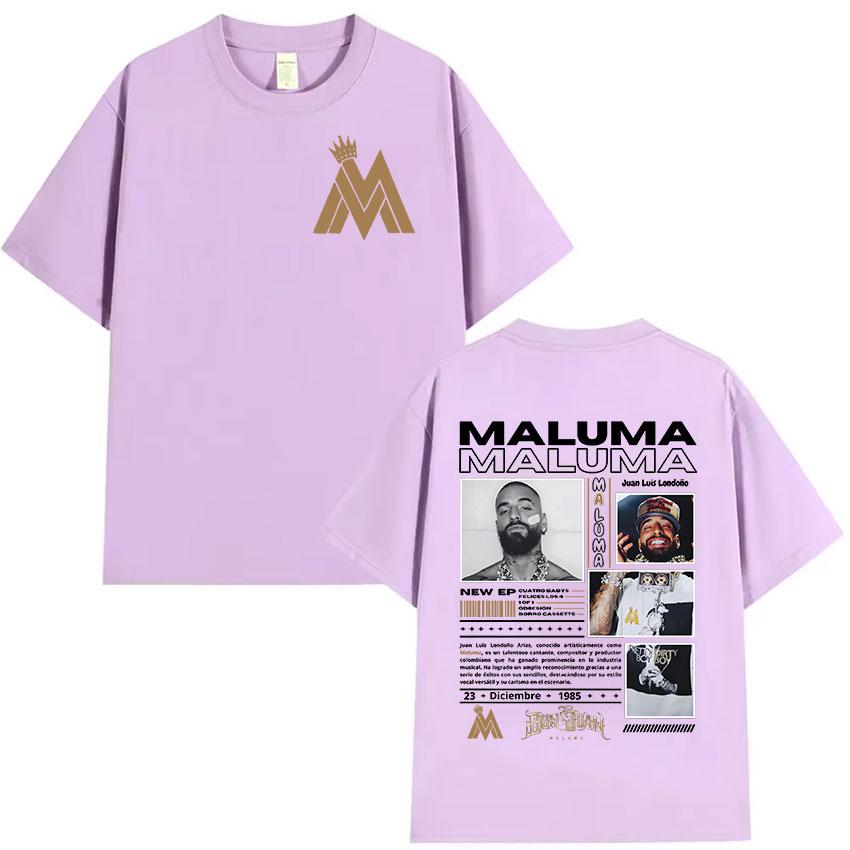 Rapper MALUMA Tour 2025 Grafik T-Shirt Unisex Retro Mode Kurzarm-T-Shirt Unisex Hip Hop Oversized Baumwoll-T-Shirts Streetwear