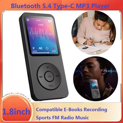 Bluetooth MP4 MP3 Lossless Music Player TFT LCD Display Walkman E-book Support 32G/64GTF Card Audio Recorder FM Radio MP3 Player
