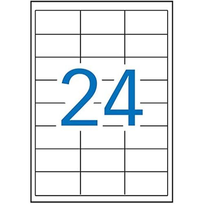 Étiquettes adhésives - apli - 1781 - 64.6 x 33.8 mm - blanc - 500 volets