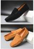 Men's Suede Slip-On Driving Shoes – Large Size, Casual British Style for Spring & Autumn