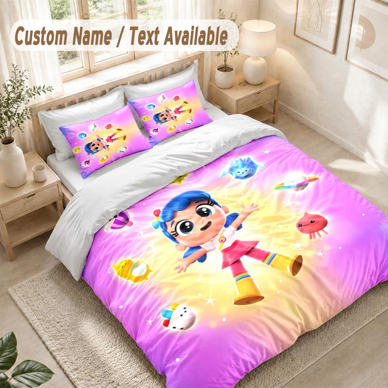 Set Biancheria da Letto True E Il Regno dell'Arcobaleno, 1 Copripiumino & 2 Federe Morbido Confortevole Camera da Letto Tessile per la Casa Decor