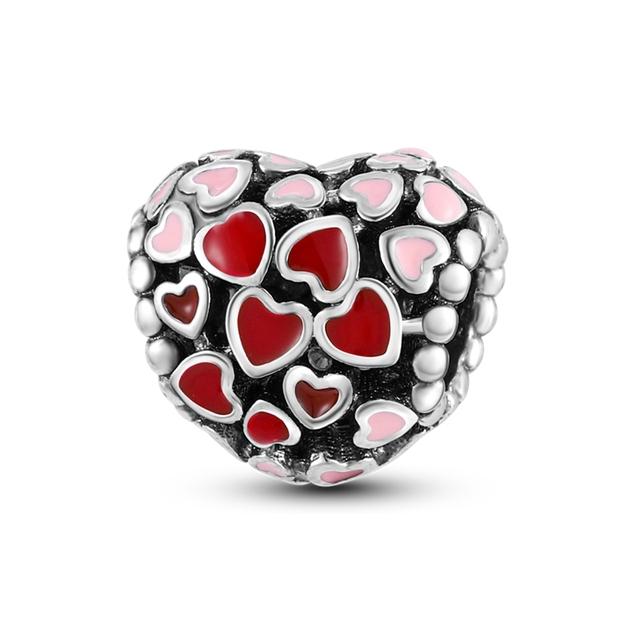 Charms Pendenti in Argento 925 Adatti per Braccialetti Fai da Te Terra Cuore Albero Stella Famiglia Fatima per Collane Pendenti