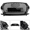 RSQ3 Style Front Honeycomb Grill Grille 8U0853653M Fit Q3 2016-2018 Gloss Black