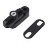 External Window Lock Catch Aluminum Alloy Anti Theft Flat Window Buckle Lock for Single Double Windows Black