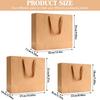 10pcs Kraft Paper Gift Bags Shopping Bags with Handles Gift Wrap Bags Paper Gift Sacks Party Favor Handbag Gift Packaging Bag Shopping Paper Bag