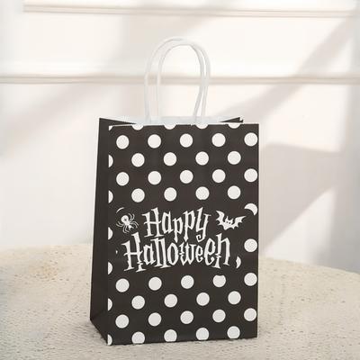 5pcs Halloween Candy Bag Paper Kraft Paper Bag Party Birthday Packaging Bag Gift Bag Halloween Decoration