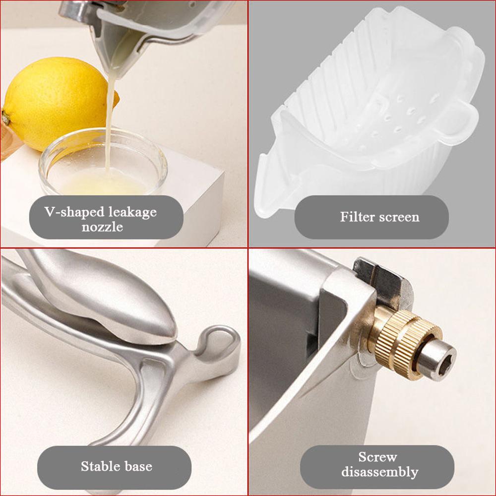 Manual Juice Squeezer Aluminum Alloy Hand Pressure Juicer Pomegranate Orange Lemon Sugar Cane Juice Kitchen Bar Fruit Tools