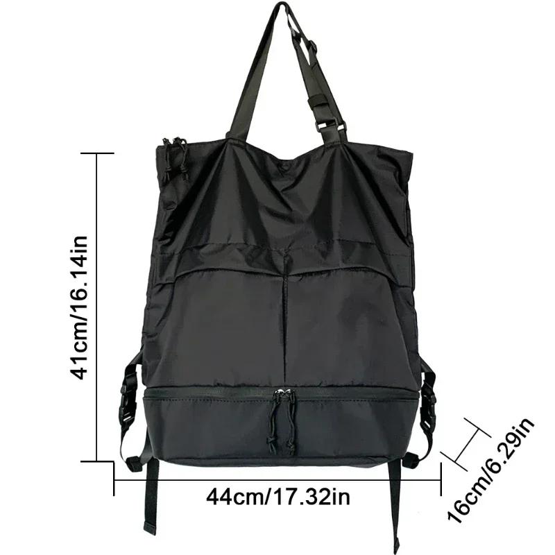 Ryggsäck för kvinnor och män Stor kapacitet Unisex ryggsäckar Nylon Vattentät Sportväska Trend Skolväskor Bärbar Fritidsresehandväska