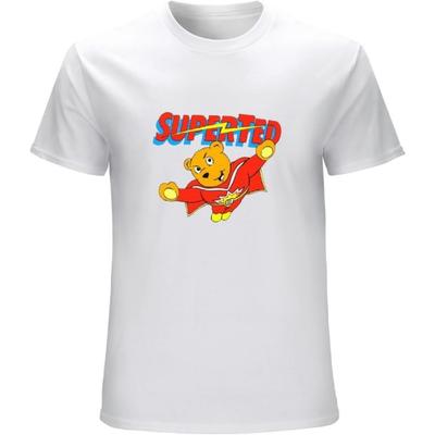 ESSERYRFG Men's Superted Cartoon Mens Yellow Mens Women 100% Cotton T-Shirts White