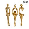 Thinker Statue Abstract Figure Sculpture Small Ornaments Resin Statue Home Gold Abstract Statue Office Decor