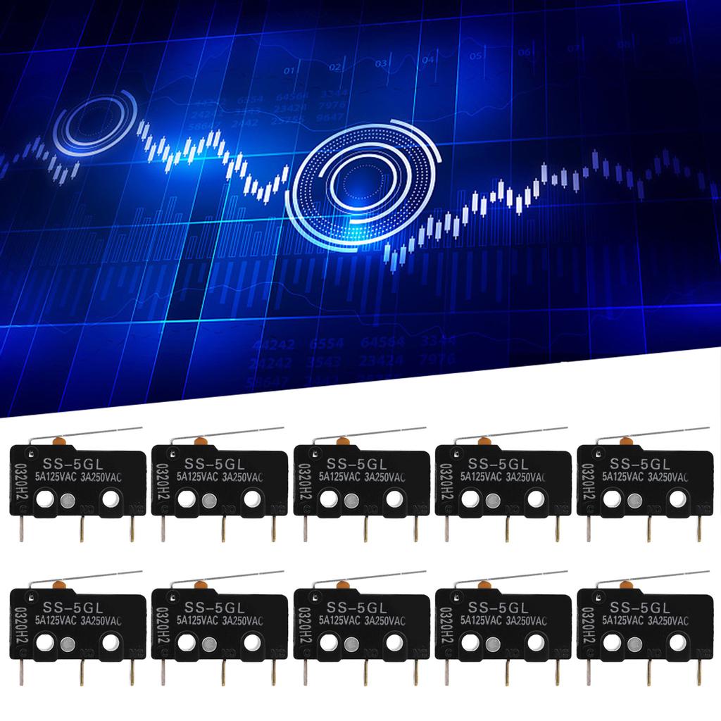 10Pcs Limit Switch 3D Printer Accessories for ENDSTOP RAMPS 1.4 SS‑5GL Mini Switches