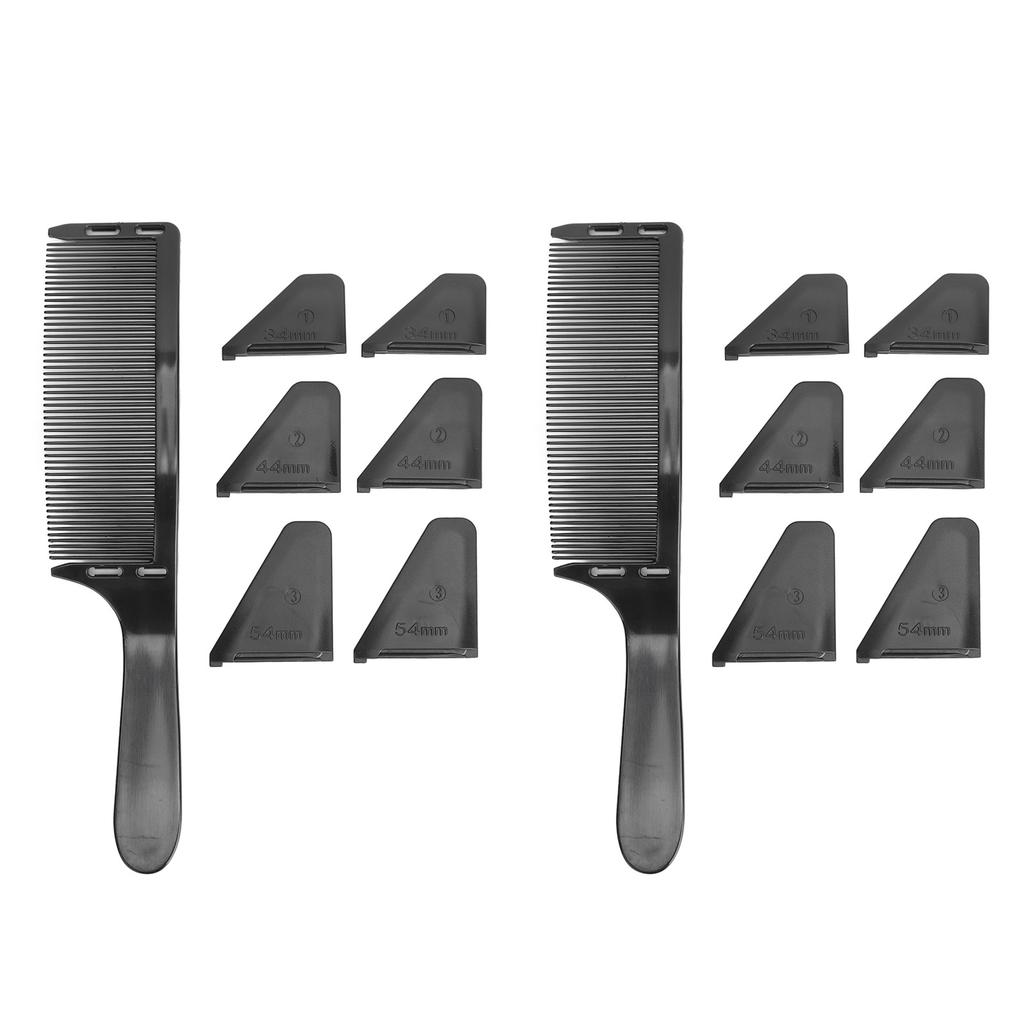 2Pcs Curved Barber Comb Adjustable Professional Positioning Comb Hair Cutting Styling Tool