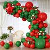 Kit Palloncini Rosso Verde Arco Verde Scuro Stella Rossa Palloncini in Foil Matrimonio Casa Festa di Compleanno Ghirlanda di Palloncini Decorazione Laurea