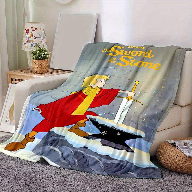 1pc, Disney The Sword in the Stone Blanket,Home Decorative Throw Blanket, Couch Cover, Outdoor Blanket, Gift 80x120cm