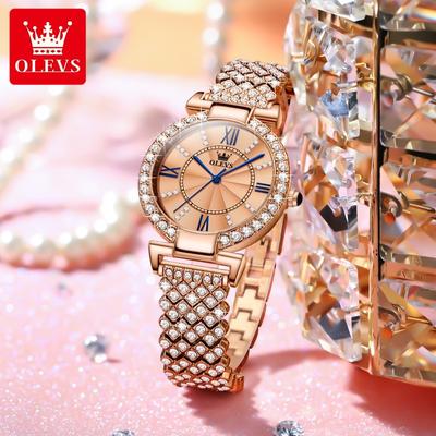 Brand Watch Exquisite Elegant Diamond Sparkling Quartz Watch Waterproof Women's Watch