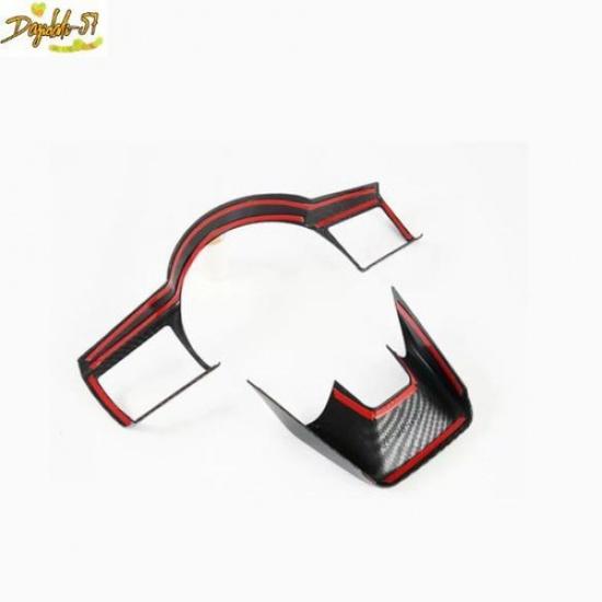 2pcs ABS Carbon Fiber Steering Wheel Trim Fit For Nissan Rogue -