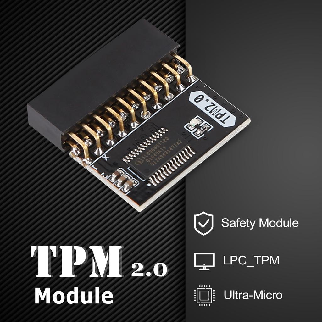 TPM 2.0 20 Pin Module Motherboard Replacement Part Encryption Security Module TPM Remote Card 20-1 Pin for Gigabyte Platform