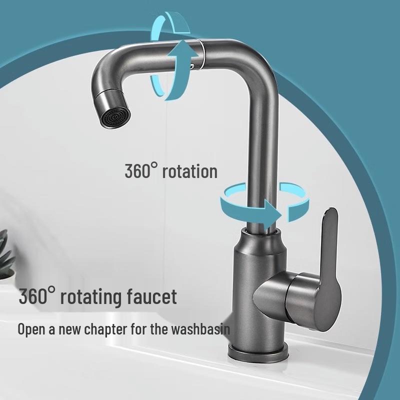 OEING Stainless Steel Rotatable Basin Faucet