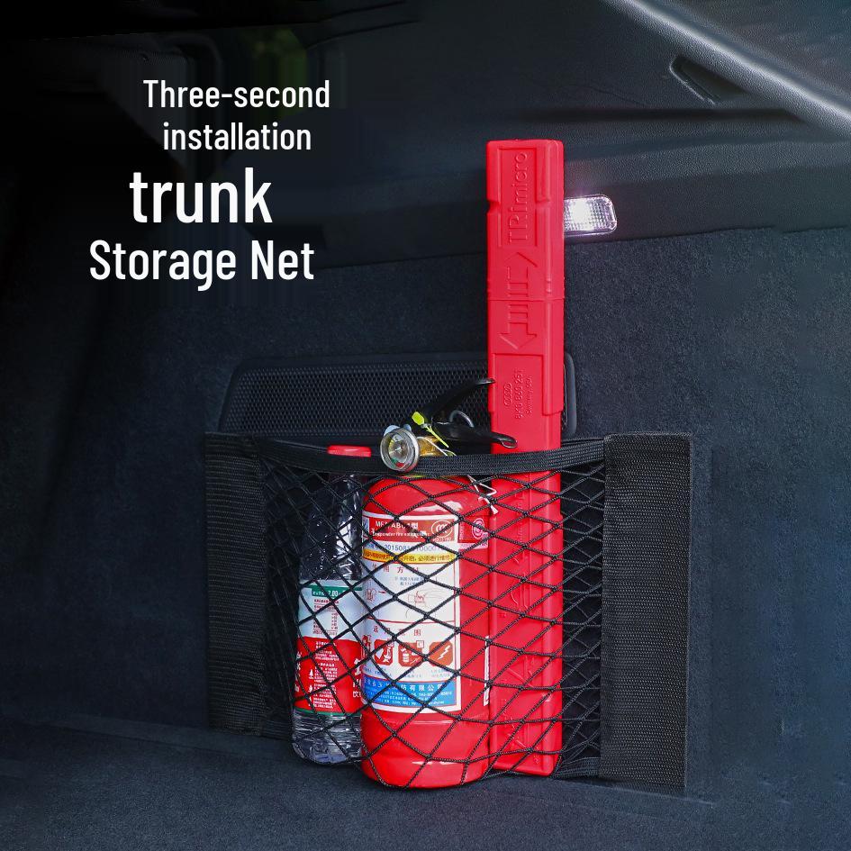 

Универсальный сетчатый органайзер для хранения в багажнике автомобиля с липучкой 25x25 CM