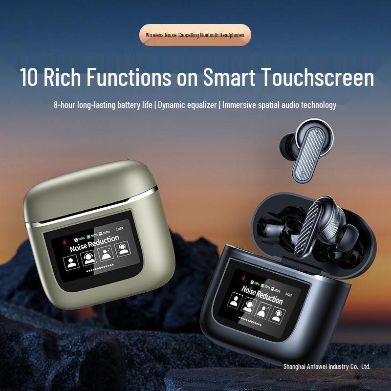 2026 New Model Smart Bluetooth Earbuds: Touchscreen, Active Noise Cancelling, Heavy Bass, In-Ear, Touch Control, Sports-Friendly.