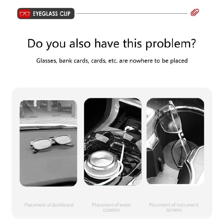 Magnetic Leather Storage Clip Auto Interior Accessory Car Glasses Holder Card Clip Universal Eyeglass Hanger for Visors