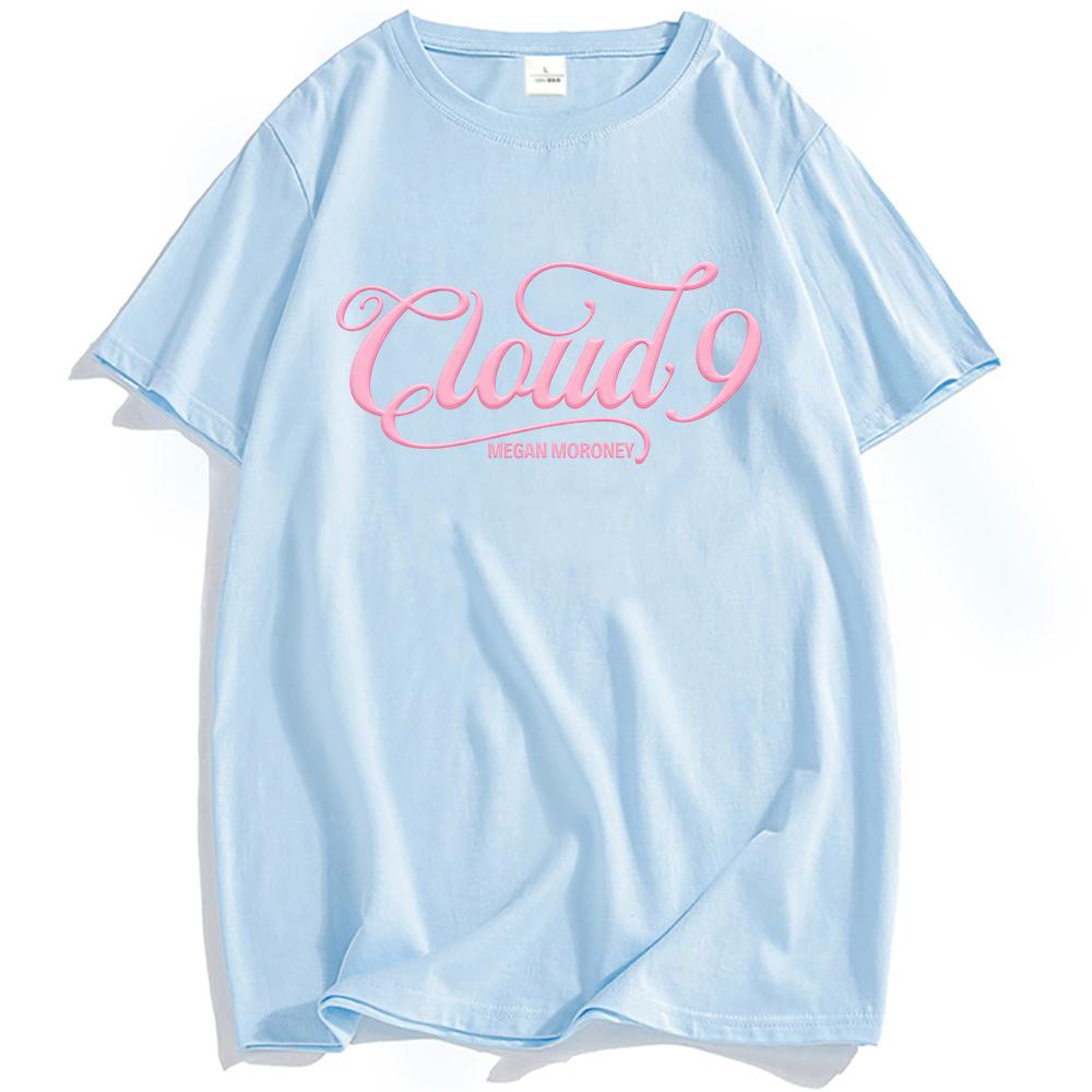 Cloud 9 Pink T-shirt Megan Moroney Singer Design Print Tshirts Unisex Streetwear Short 100%Cotton Summer Male Tees funny Graphic shirts Couple outfits