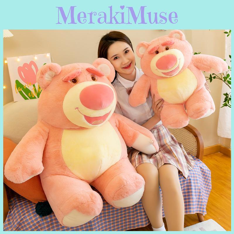 Adorable Pink Strawberry Bear Plush Toy Perfect For Girls Cozy Cuddly Decor