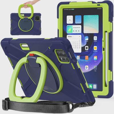 Xiaomi 5/6 Tablet Silicone Protective Case with Rotating Bracket, Kids' Anti-Fall Cover for Mi Pad 6 Pro