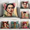 FFrida KKahlo Artist Cushion Cover Plush Fabric Soft DoubleSided Printed Sofa Warm Winter Home Child Gift Pillow Case