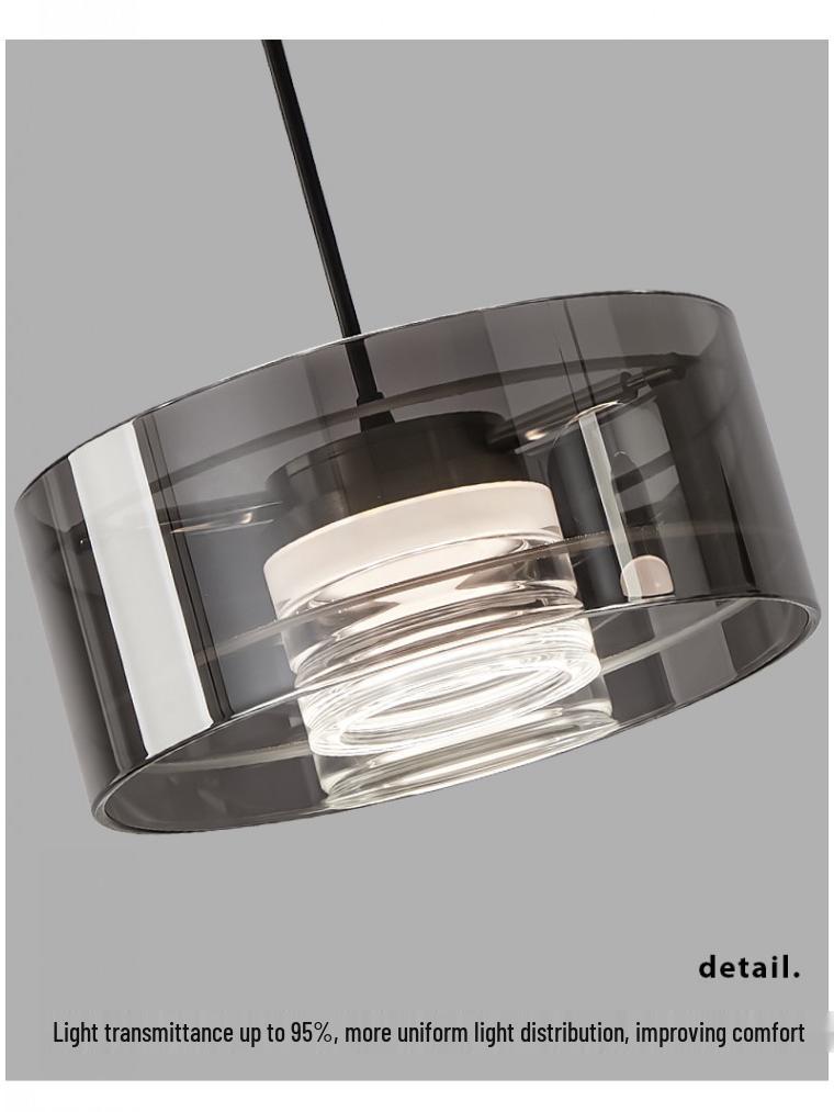 2025 Modern Minimalist Glass Pendant Light with Adjustable Height for Dining Table or Bar