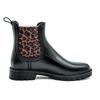 New Fashionable Women's Rain Shoes Elastic Leopard Print Women's Water Shoes Waterproof, Non-slip and Wear-resistant