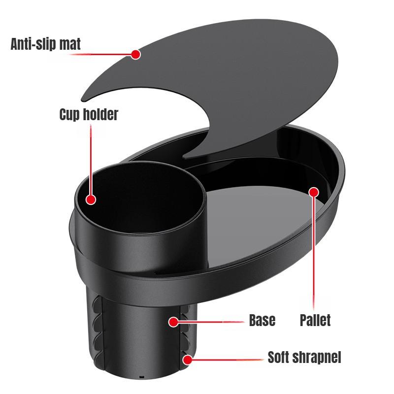 2025 Car Cup Holder Tray Central Control Armrest Drink Holder Auto Key Coin Purse Storage Tray Expanded Table Organizer Box