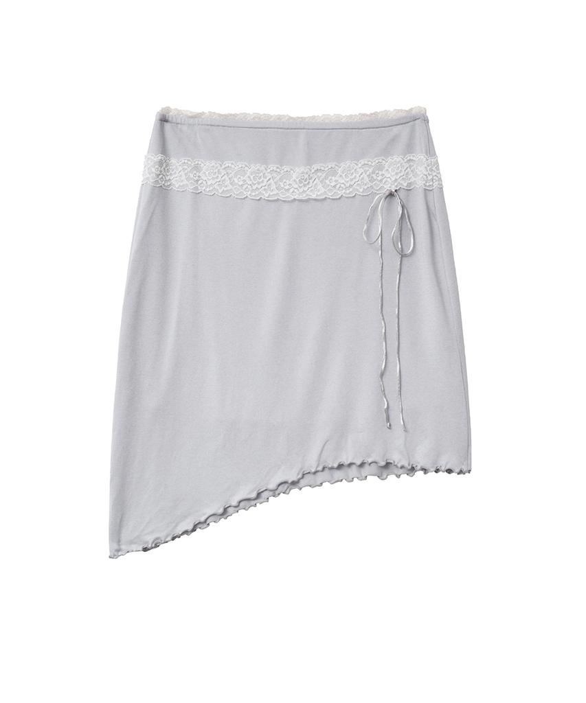 Yuupeu Rose Lace Skirt - Sky Blue