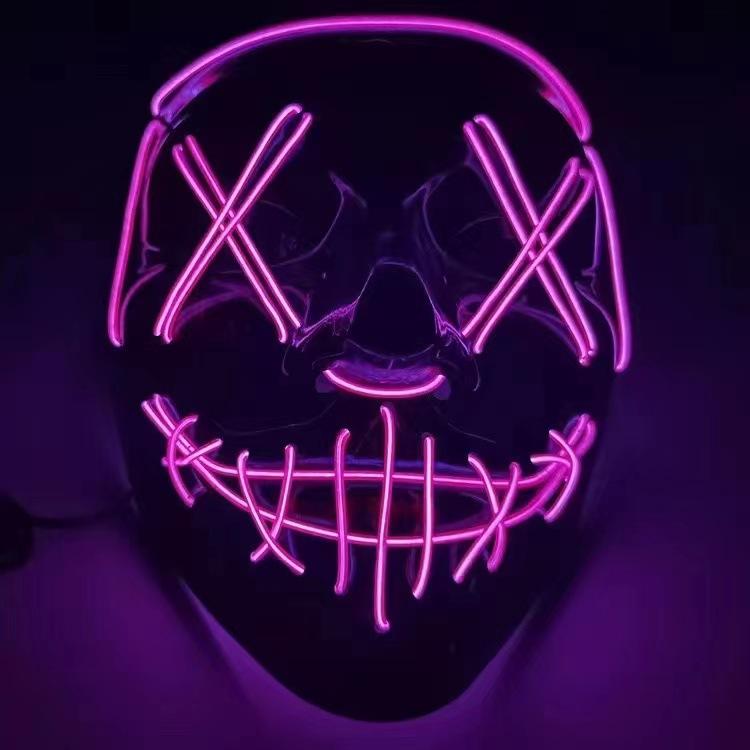 Multi Style Glowing LED Purge Mask Professional Wireless Luminous Party Mask Flashing Decorative Headgear Masker For Halloween