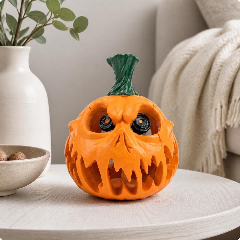 Resin Pumpkin Figurine Indoor Decoration Festive for Mantel Display, Party Hosts