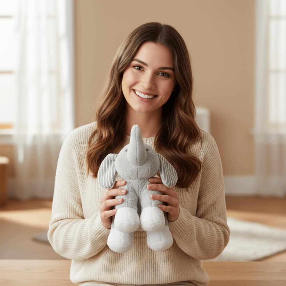 Soft Stuffed Animals Toys Gray Stuffed Dolls Sleeping Pillow Elephant Plush Pillow  Girl Boy