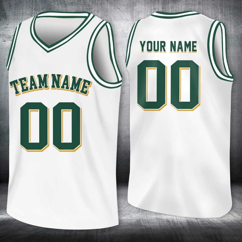 Custom Team Basketball Uniform Personalized Name Number Sleeveless Sports Jersey Training Competition Tank Tops Unisex Loose Tee