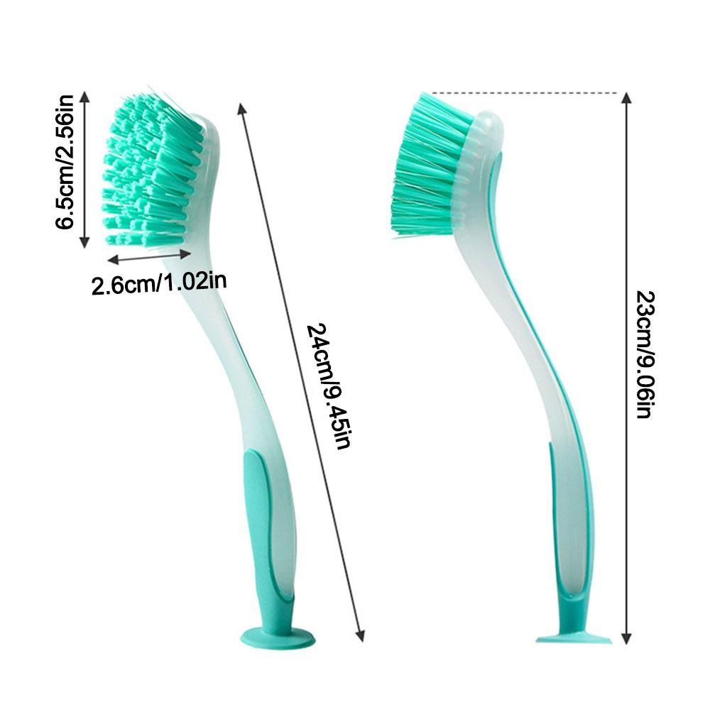 Suction Cup Dishwashing Brush Vertical Tool Brush Durable Sink Cleaning Scrub  Kitchen