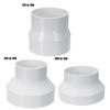 Ventilation Pipe Reducer Adapter Pipe Fittings ABS For Air Ventilation Systems Vents Parts 110 To 100/ 150 To100 / 200 To 150