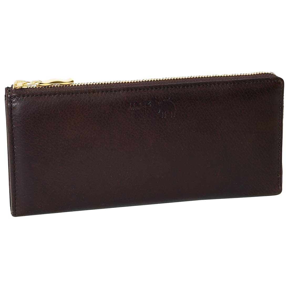 

Длинный кошелек на молнии с кошельком для монет Flock 86072 Chocolate [Mozu] Г-образный