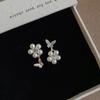 Korean Style Zircon Butterfly Pearl Stud Earrings - Elegant, Versatile Jewelry for Women